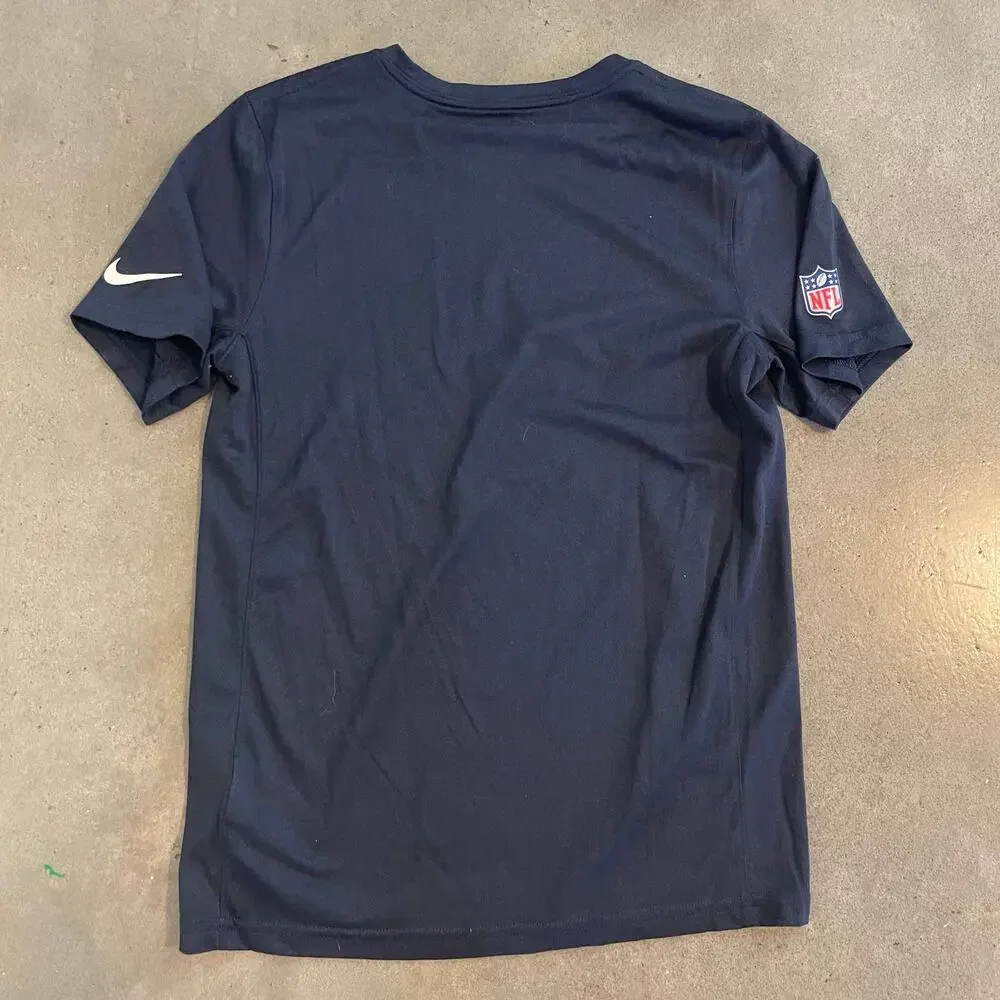 Nike NFL Houston Texans Navy blue dri fit sports team football tshirt boy Medium